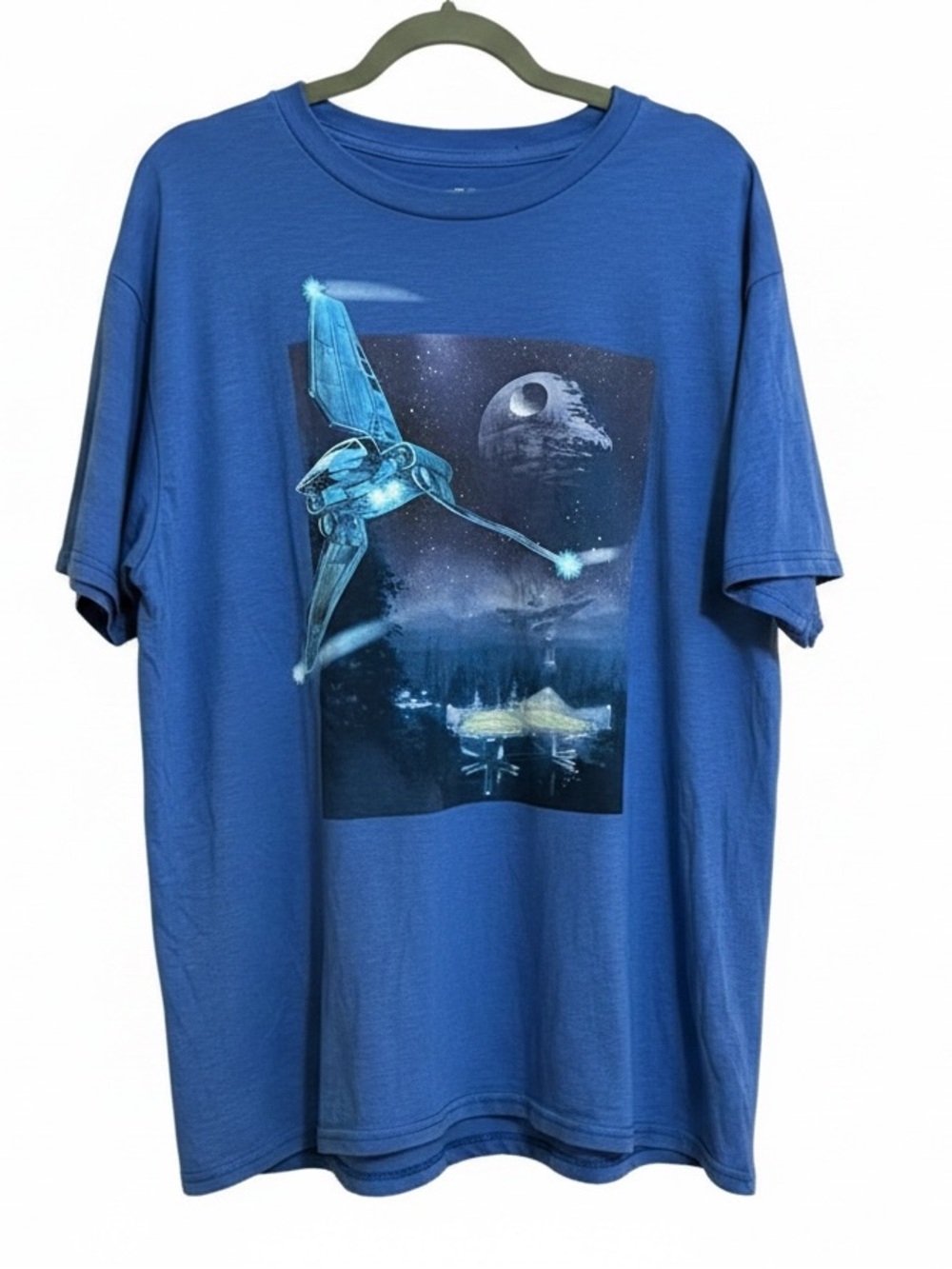 Vintage Star Wars T-shirt Mad Engine TIE Fighter Death Star Size XL